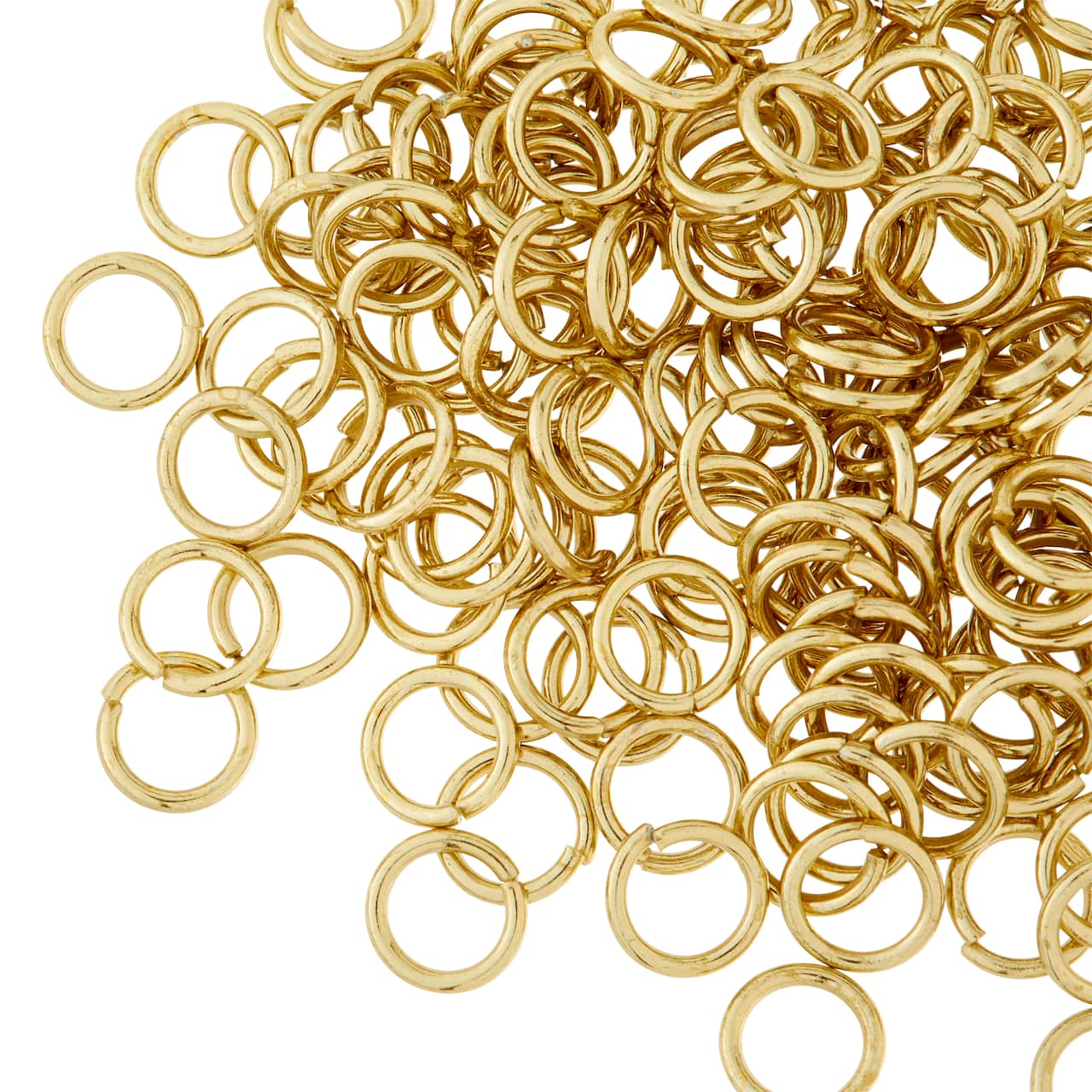 12 Pack: Gold Finish Jump Rings by Bead Landing™